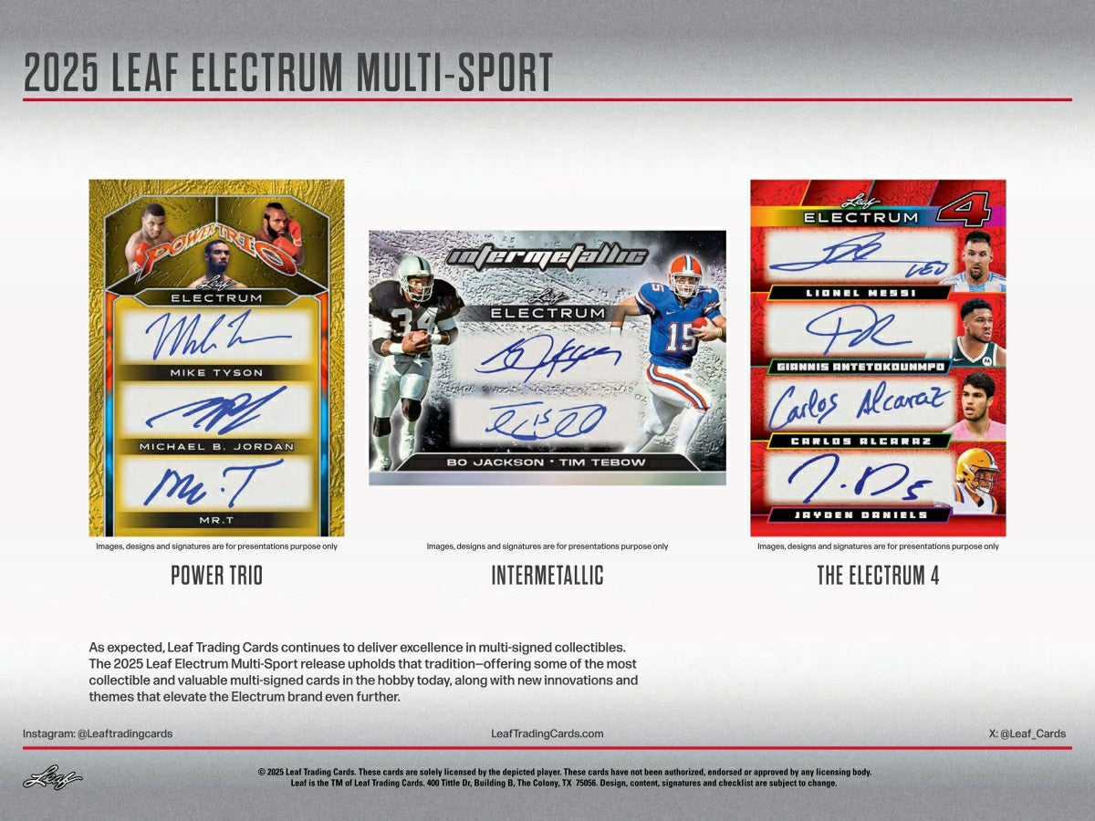 2025 Leaf Electrum Multisport Hobby Box Taass sale