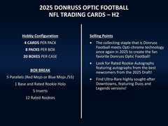 2025 Panini Donruss Optic Football NFL Hybrid H2 Box Classic