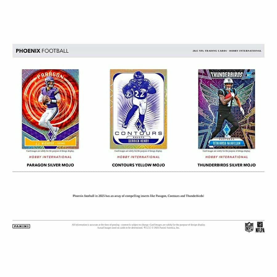 2025 Panini Phoenix Football Hobby International NFL Mega Box Taass US