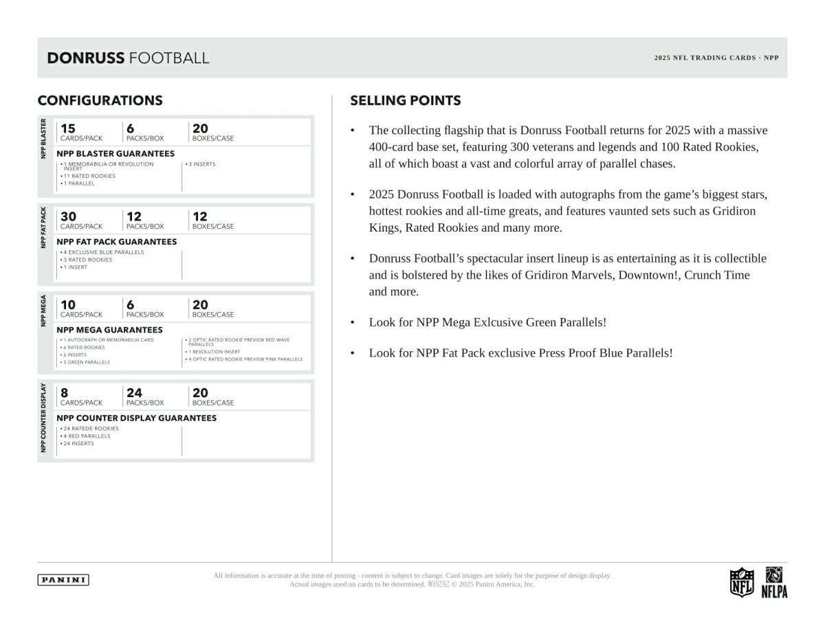 2025 Panini Donruss Football NFL Retail Box Lifestyle