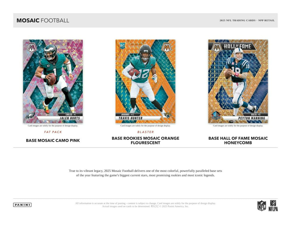 2025 Panini Mosaic Football NFL Blaster Box Taass for sale