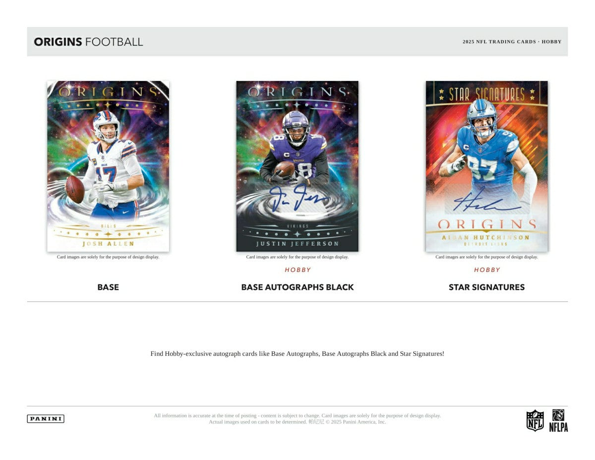 2025 Panini Origins Football NFL Hobby Box Taass US