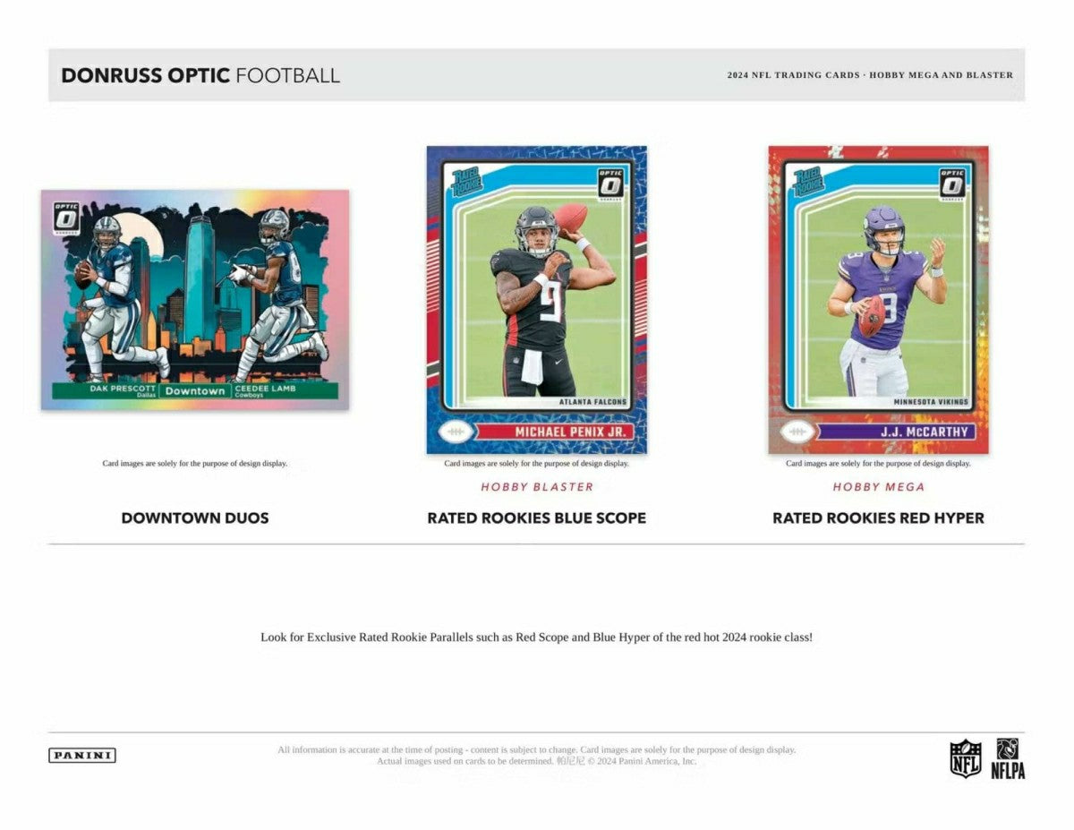 2024 Panini Donruss Optic NFL Football Blaster Box Taass sale