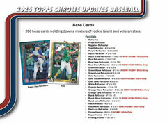 2025 Topps Chrome Update Baseball MLB Hobby Box Fashion
