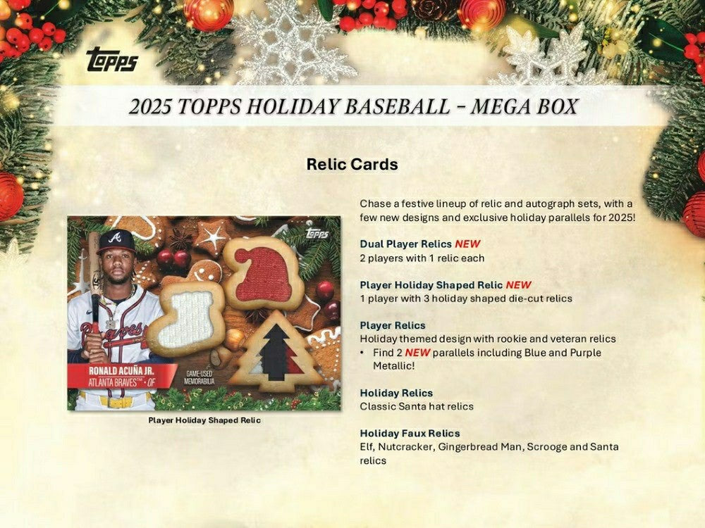 2025 Topps Holiday Baseball MLB Mega Box Lifestyle