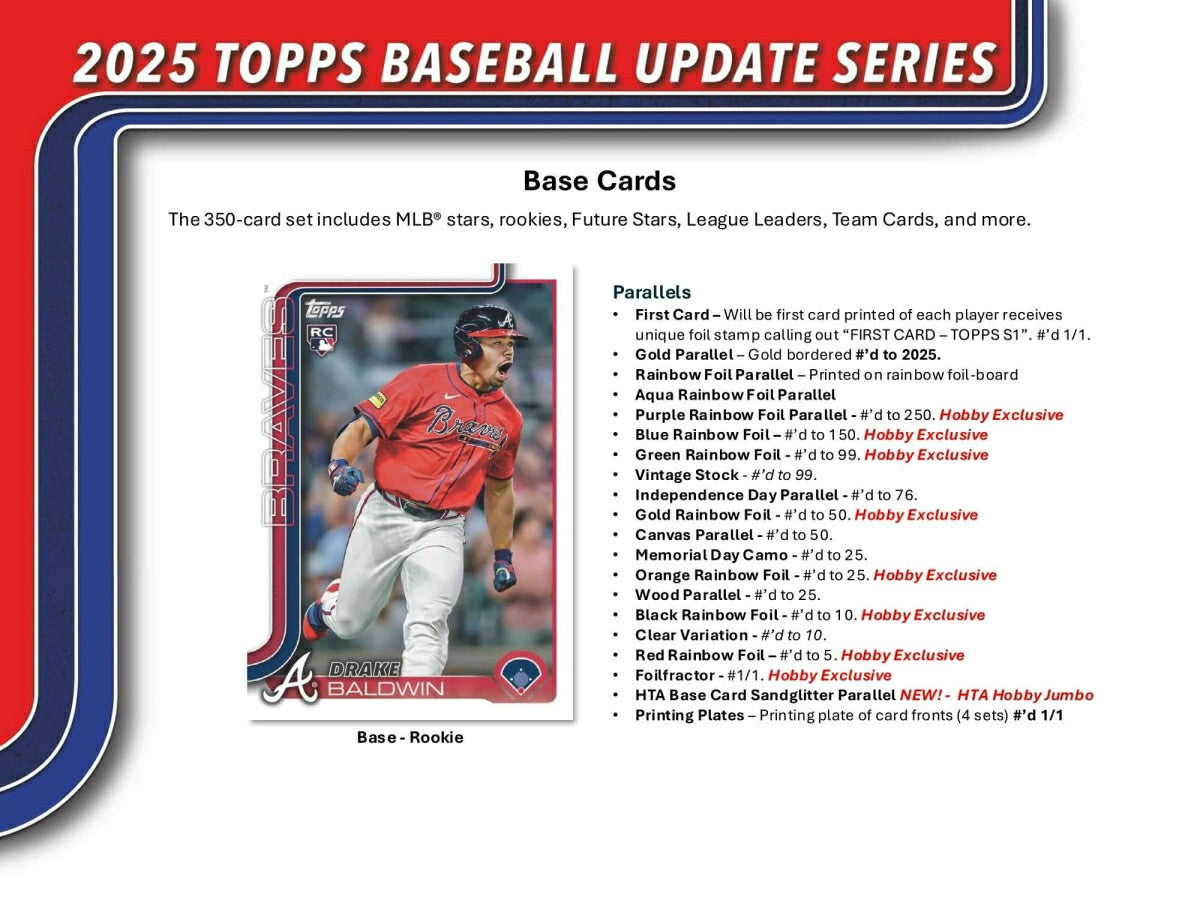 2025 Topps Update Series Baseball MLB Hobby Box Taass US