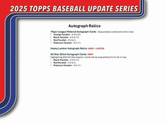 2025 Topps Update Series Baseball MLB Blaster Box Classic