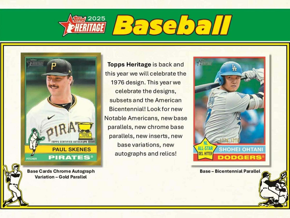 2025 Topps Heritage Baseball MLB Hobby Box Taass for sale