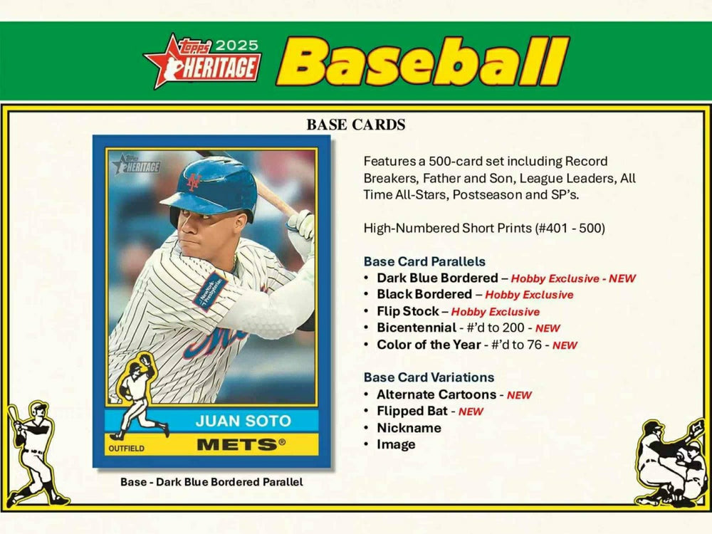 2025 Topps Heritage Baseball MLB Hobby Box Taass for sale