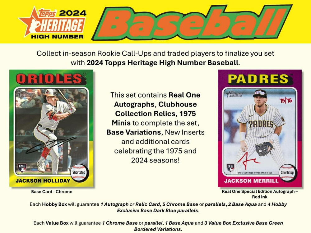 2024 Topps Heritage High Number Baseball MLB Blaster Box Taass US