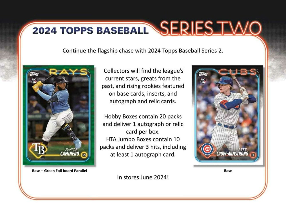 2024 Topps Series 2 Baseball MLB Jumbo Hobby Box Taass for sale