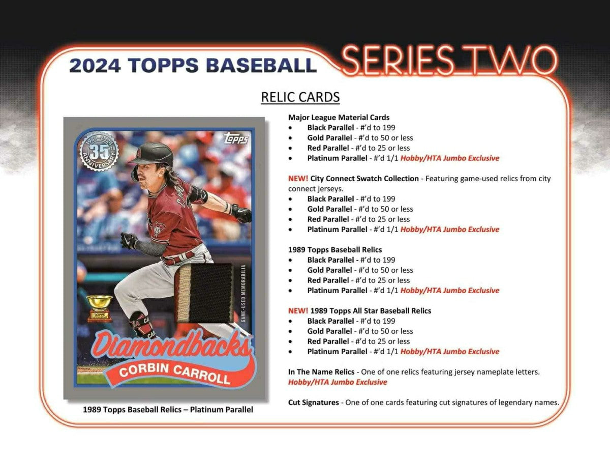 2024 Topps Series 2 Baseball MLB Jumbo Hobby Box Taass for sale