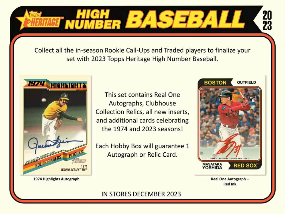 2023 Topps Heritage High Number Baseball MLB Hobby Box Taass US