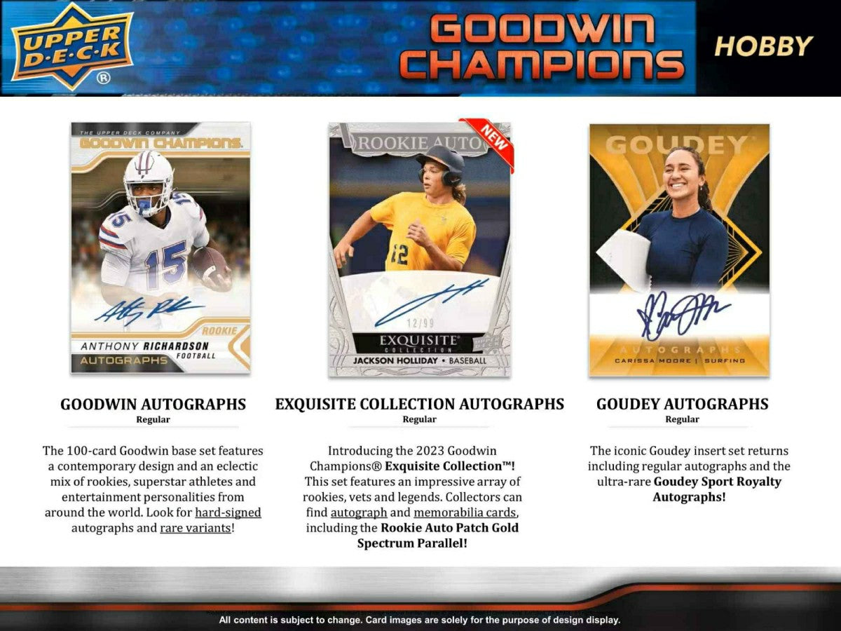 2023 Upper Deck Goodwin Champions Hobby Box Classic