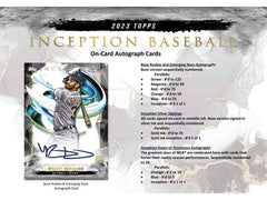 2023 Topps Inception Baseball MLB Hobby Box Fashion