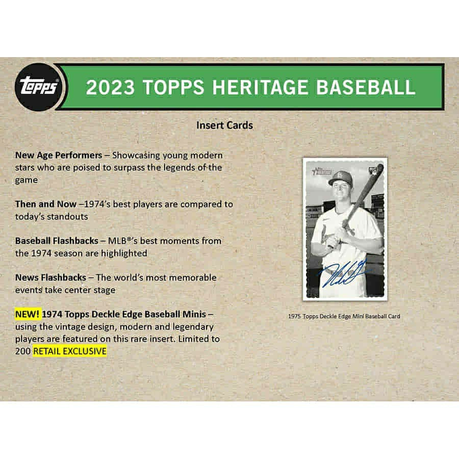 2023 Topps Heritage Baseball Blaster Box Fashion