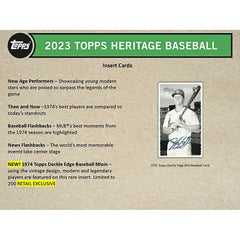 2023 Topps Heritage Baseball Blaster Box Fashion