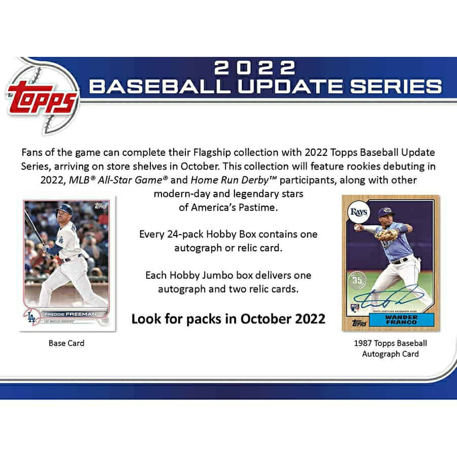 2022 Topps Update Series Baseball MLB Hobby Box Taass sale