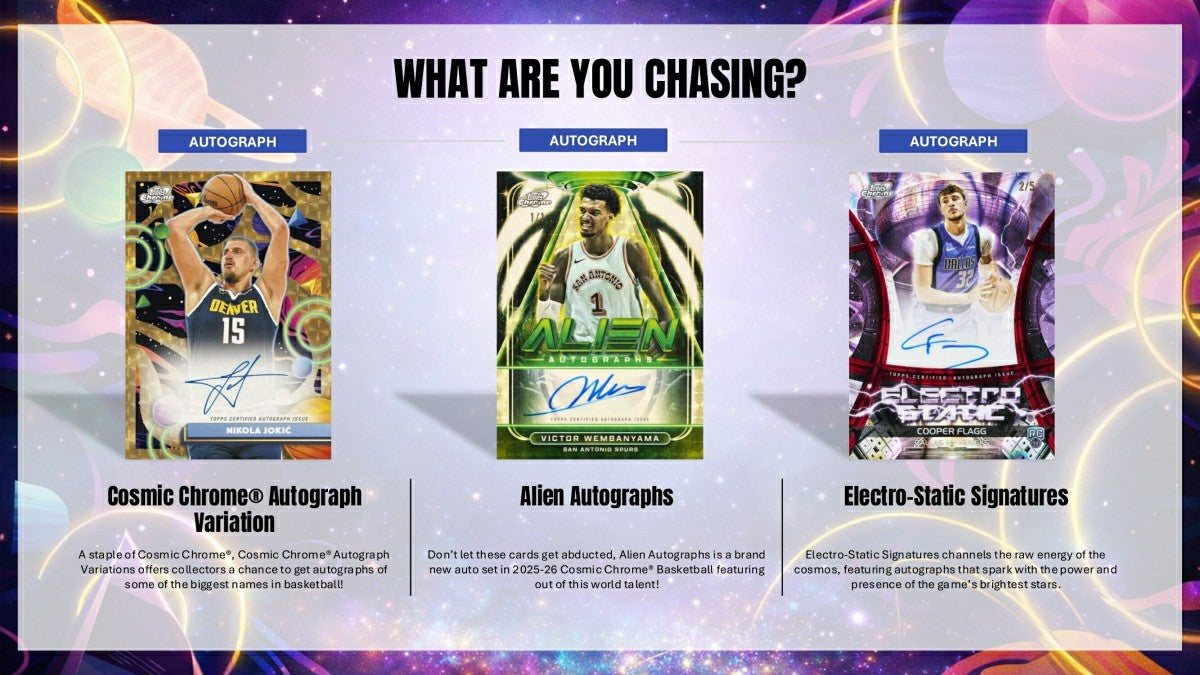 2025/26 Topps Cosmic Chrome NBA Basketball Hobby Box Taass for sale