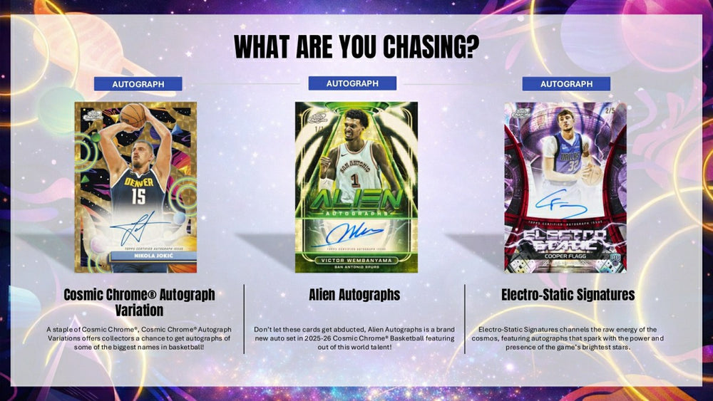 2025/26 Topps Cosmic Chrome NBA Basketball Hobby Box Taass for sale