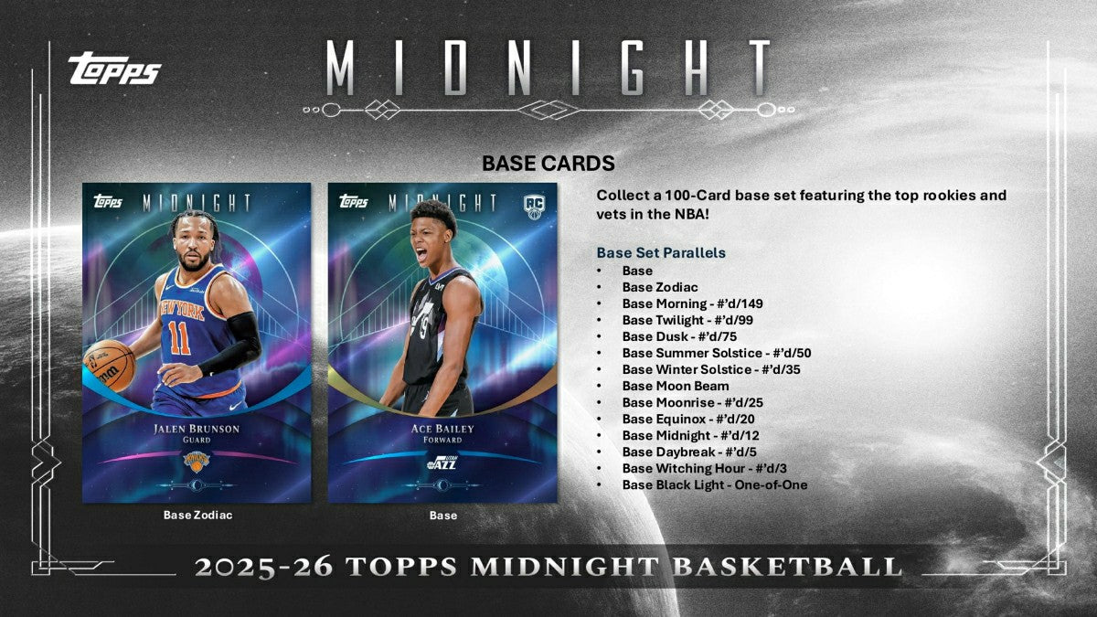 2025/26 Topps Midnight Basketball NBA Hobby Box Taass for sale