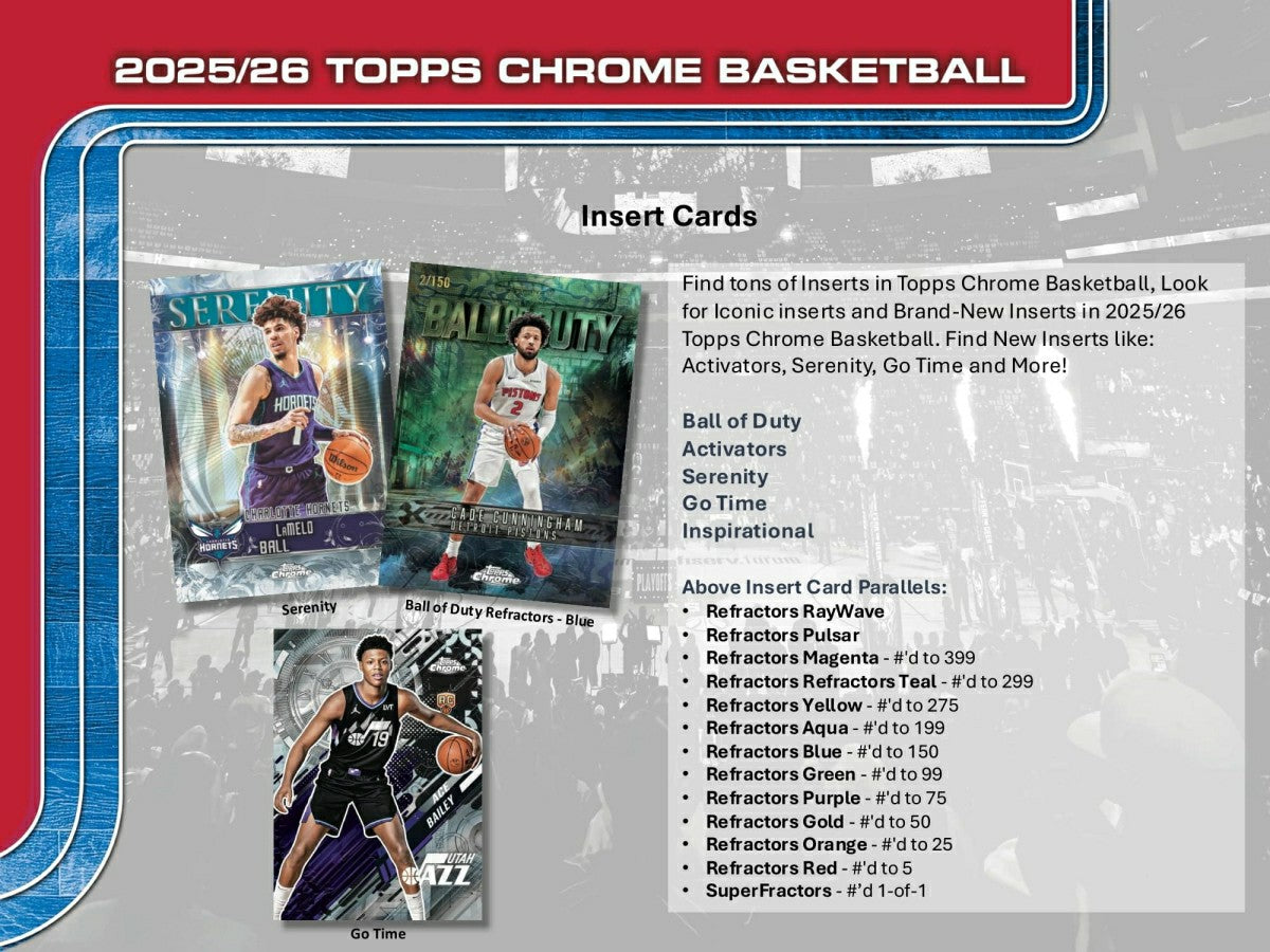 2025/26 Topps Chrome NBA Basketball Mega Box Classic
