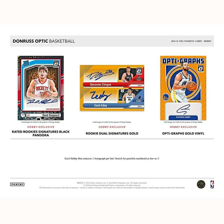 2024/25 Panini Donruss Optic Basketball NBA Hobby Box Fashion