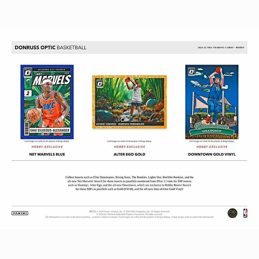 2024/25 Panini Donruss Optic Basketball NBA Hobby Box Fashion
