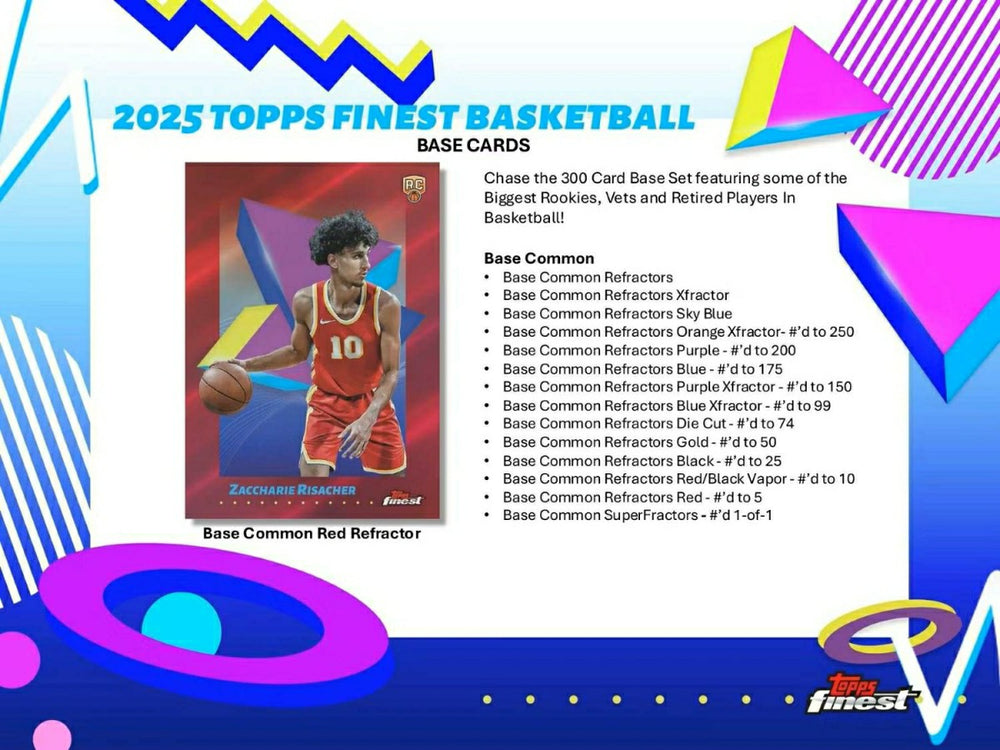 2024/25 Topps Finest Basketball Hobby Box Taass US