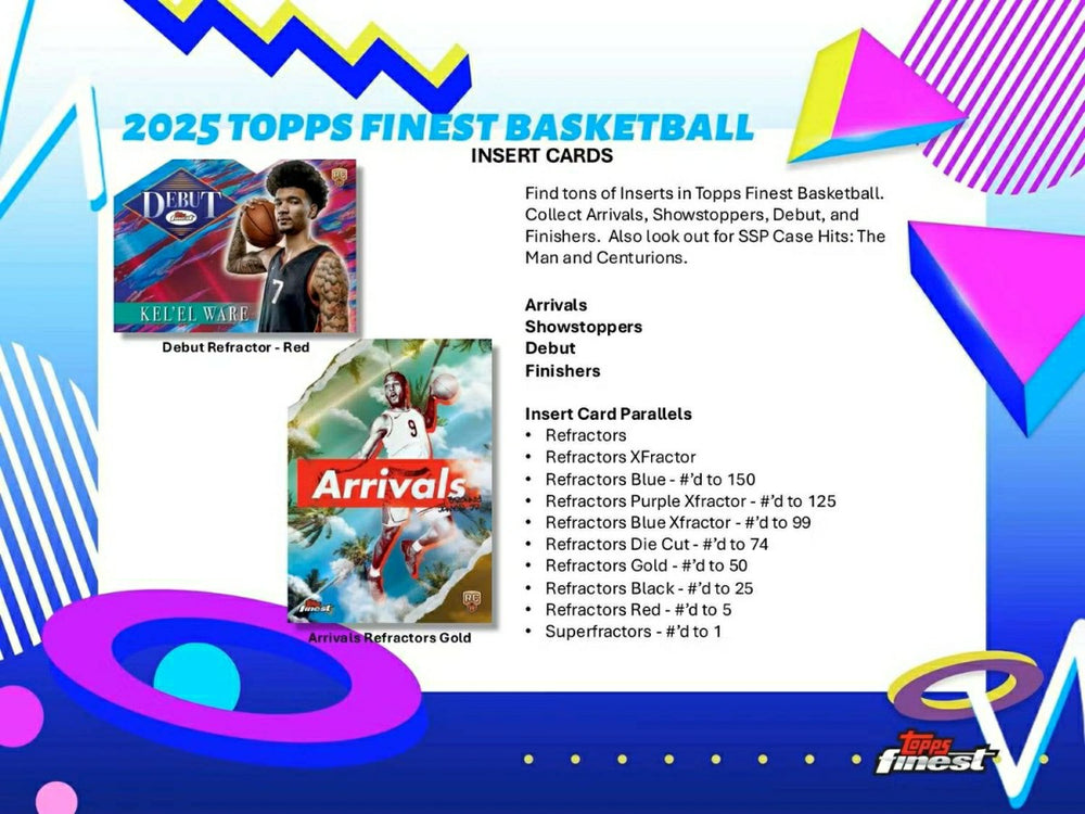 2024/25 Topps Finest Basketball Hobby Box Taass US