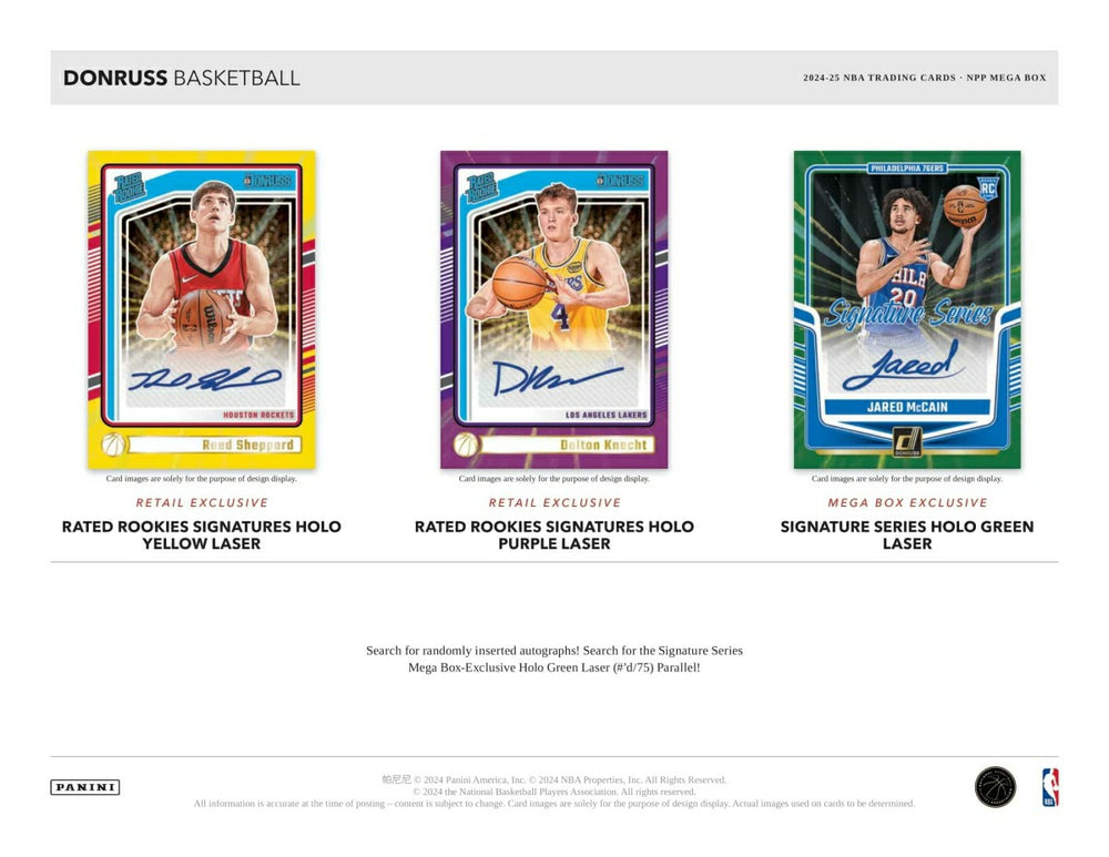 2024/25 Panini Donruss Basketball NBA Mega Box Taass for sale