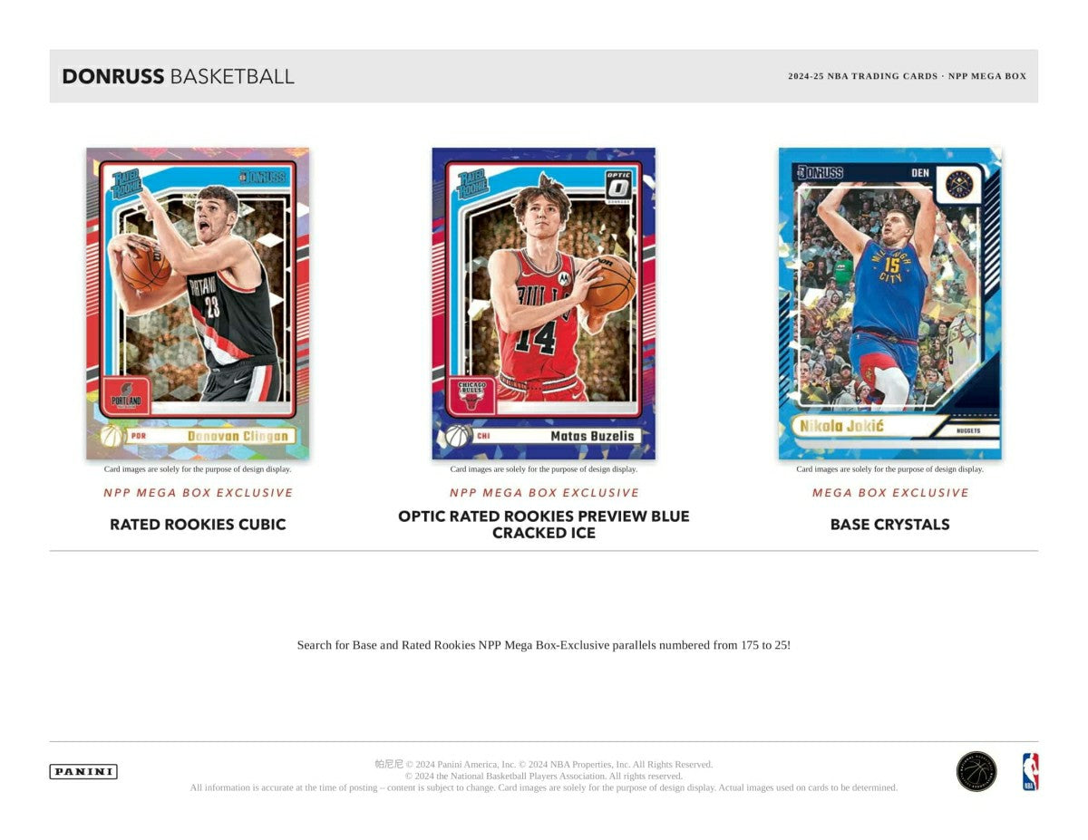 2024/25 Panini Donruss Basketball NBA Mega Box Taass for sale
