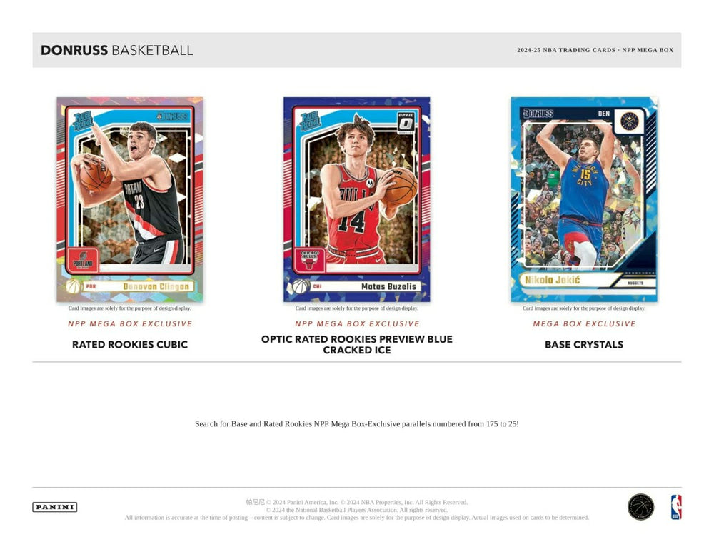2024/25 Panini Donruss Basketball NBA Mega Box Taass for sale