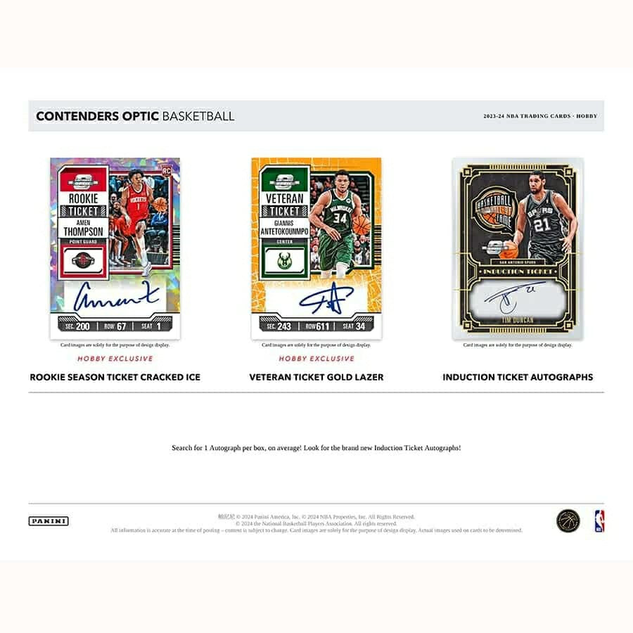 2023/24 Panini Contenders Optic Basketball NBA Hobby Box Taass sale