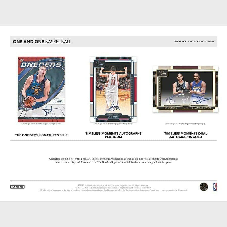 2023/24 Panini One and One Basketball NBA Hobby Box Taass US