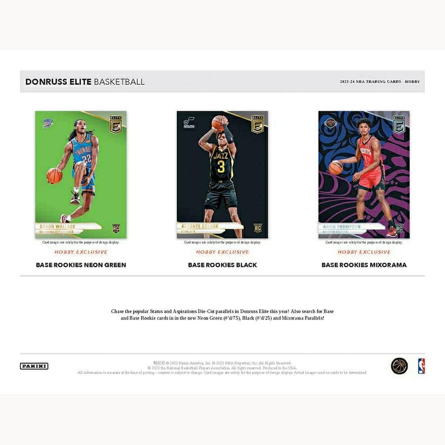 2023/24 Panini Donruss Elite Basketball NBA Hobby Box Taass US
