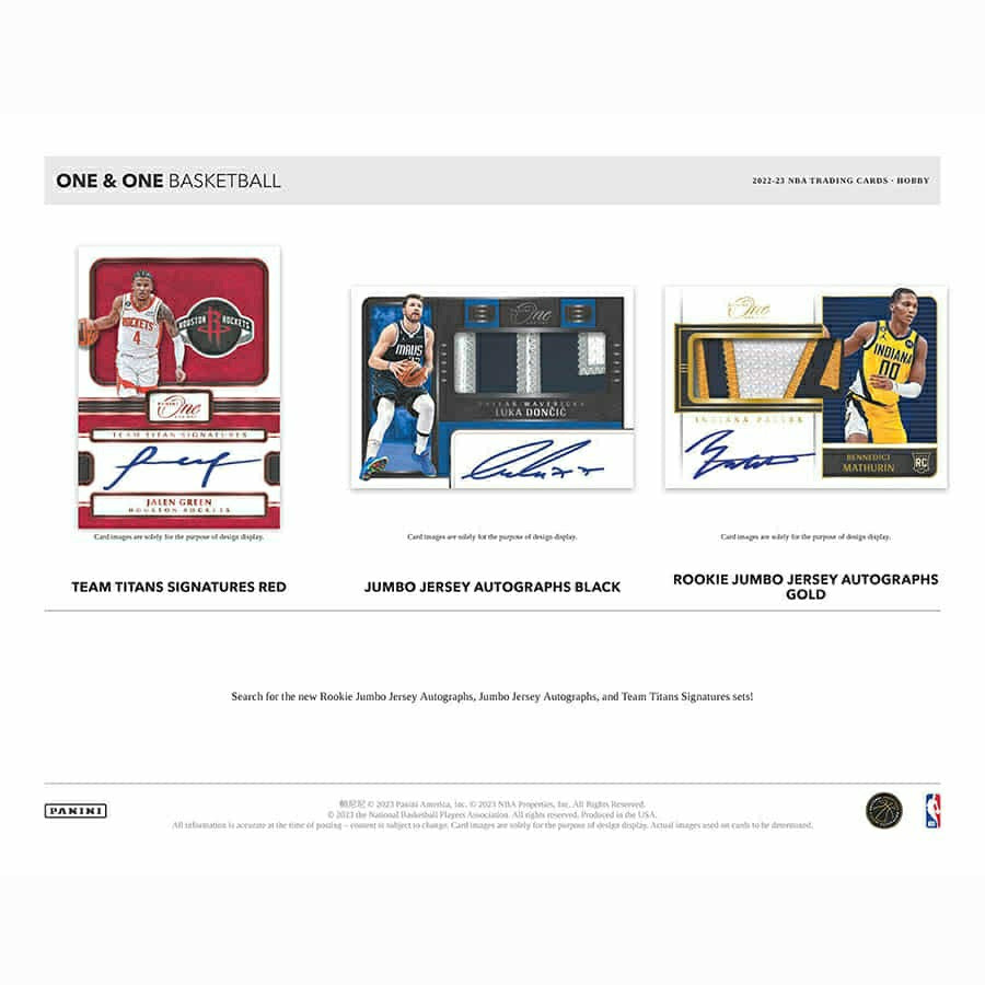 2022/23 Panini One and One Basketball Hobby Box NBA Taass for sale