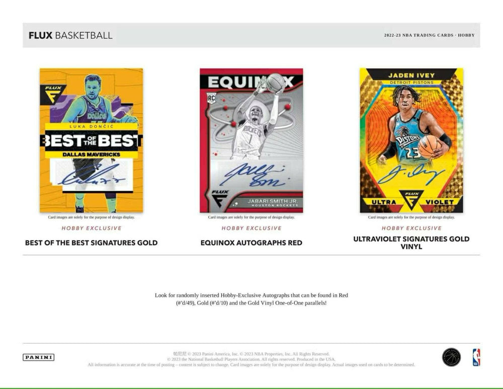 2022/23 Panini Flux Basketball Hobby Pack Taass US