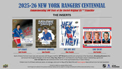 2025/26 Upper Deck New York Rangers 100 Years Centennial Hockey Hobby Tin Lifestyle