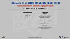 2025/26 Upper Deck New York Rangers 100 Years Centennial Hockey Hobby Tin Lifestyle