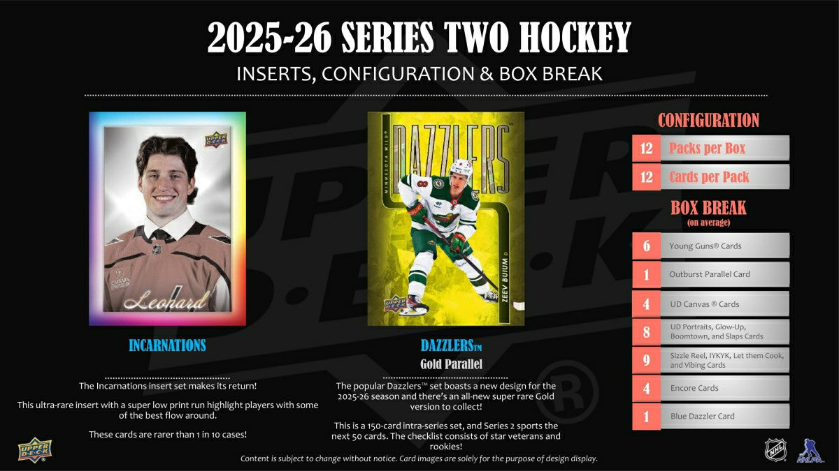 2025/26 Upper Deck Series 2 Hockey NHL Hobby Box Taass for sale