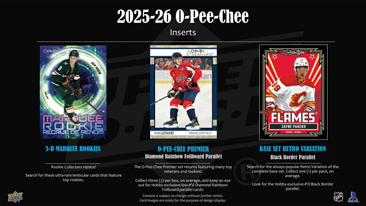 2025/26 Upper Deck O-Pee-Chee Hockey NHL Hobby Box Lifestyle