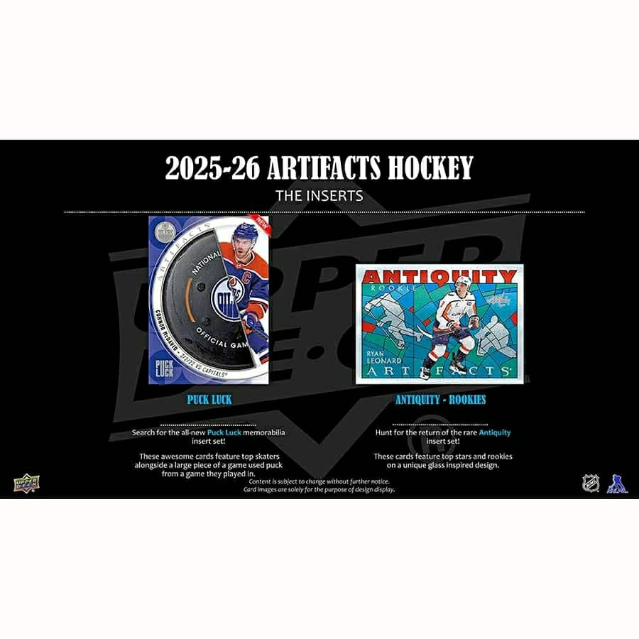 2025/26 Upper Deck Artifacts Hockey NHL Hobby Box Lifestyle