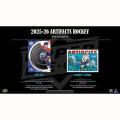 2025/26 Upper Deck Artifacts Hockey NHL Hobby Box Lifestyle
