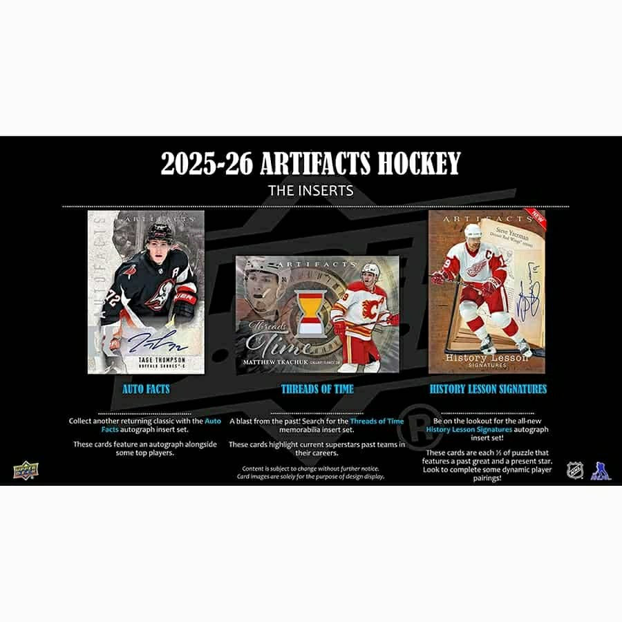 2025/26 Upper Deck Artifacts Hockey NHL Hobby Box Lifestyle