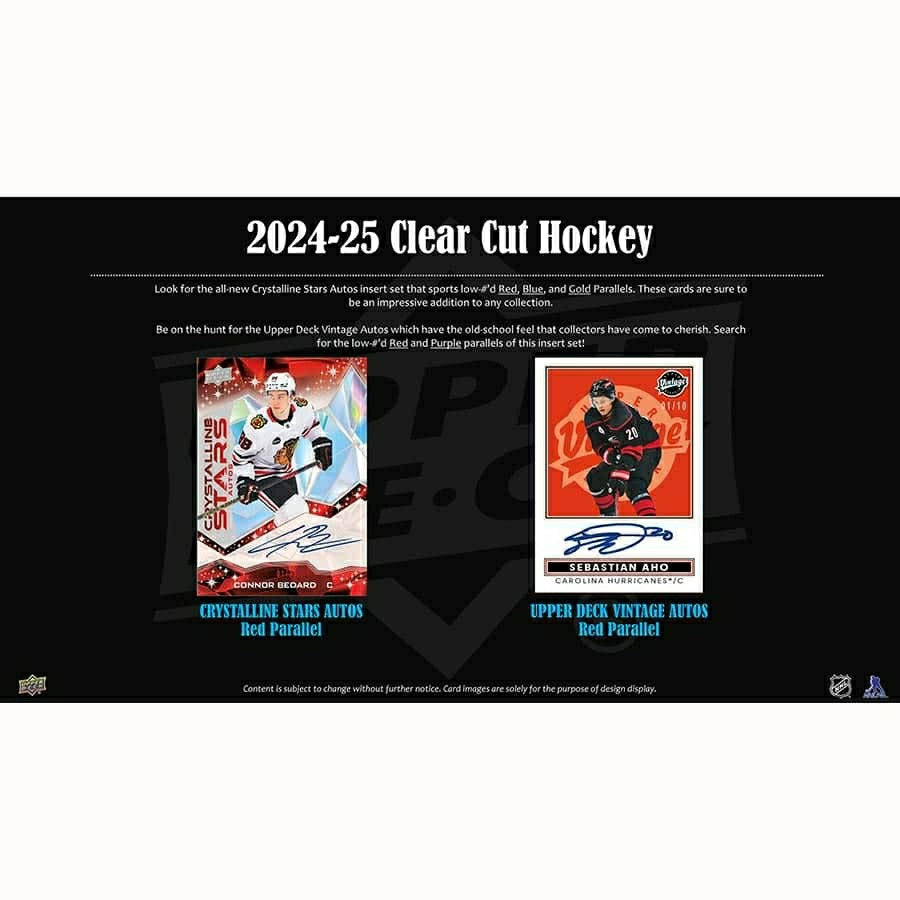 2024/25 Upper Deck Clear Cut Hockey NHL Hobby Box Taass sale