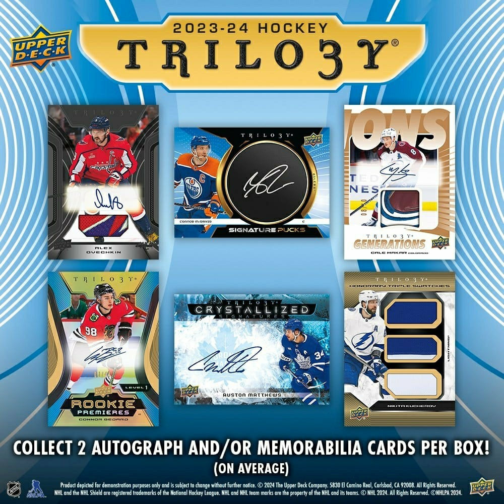 2023/24 Upper Deck Trilogy Hockey Hobby Box Classic