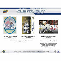 2022/23 Upper Deck Clear Cut Hockey NHL Hobby Box Fashion