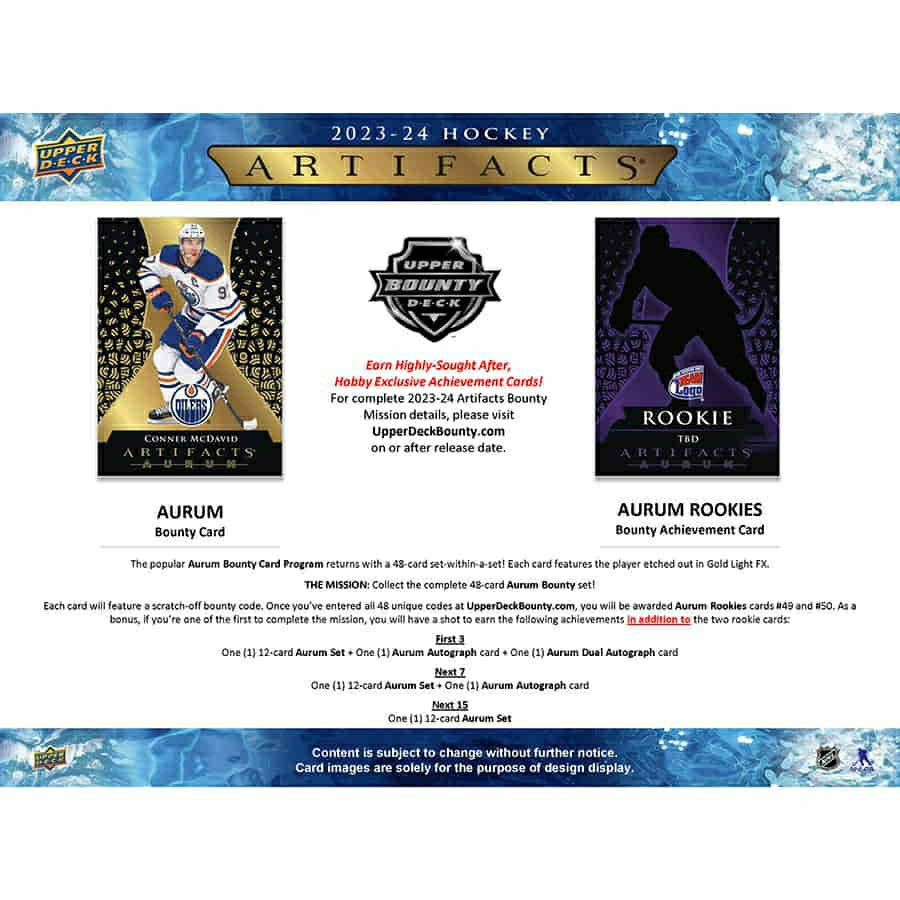 2023/24 Upper Deck Artifacts Hockey NHL Hobby Box Taass for sale