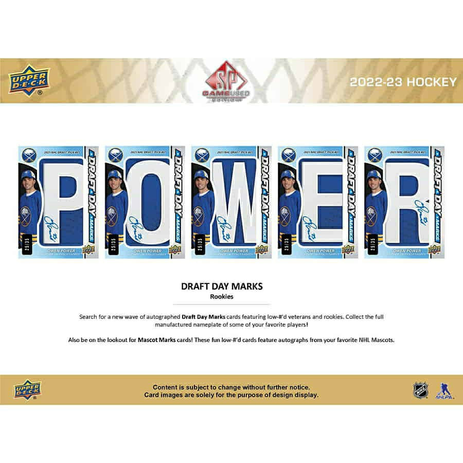 2022/23 Upper Deck SP Game Used NHL Hockey Hobby Box Taass US